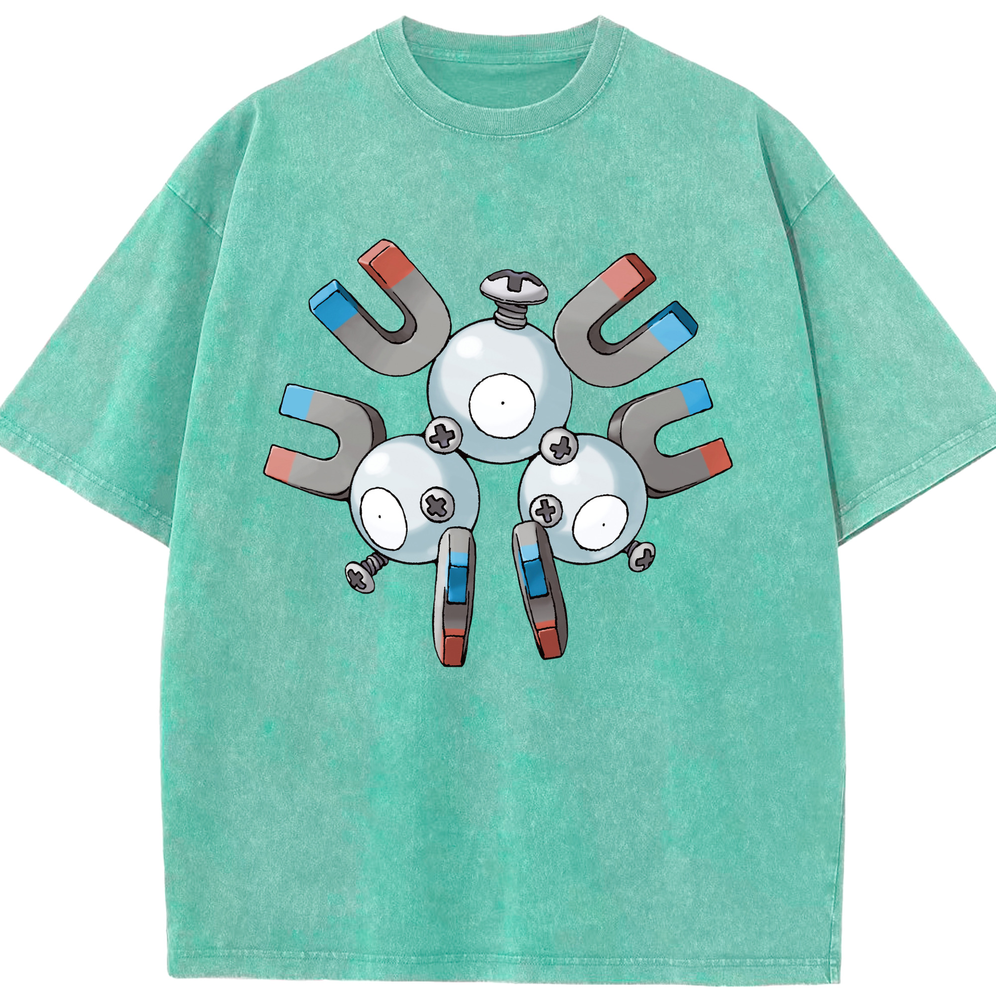 （画像用） ポケットモンスター Pokémon 綿100% ヴィンテージ風 半袖Tシャツ（フロントプリント）